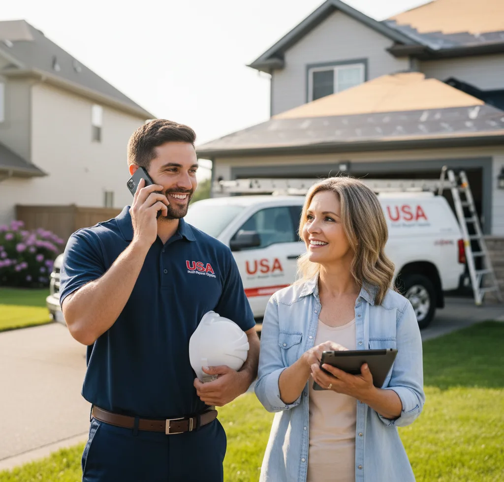 USA Roof Repair Experts customer support in Lindsay